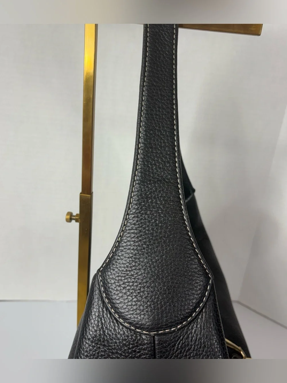Dooney & Bourke Black Leather Shoulder Hobo Bag with Silver Hardware EUC